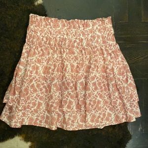 Beautiful floral mini pleated skirt